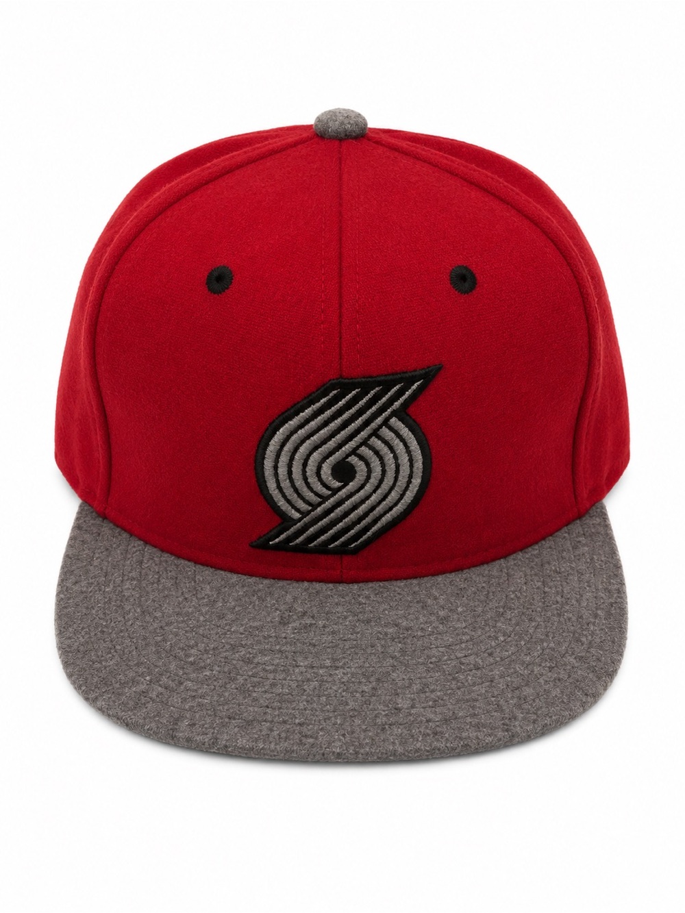 Mitchell & Ness Portland Trail Blazers Red Gray Strapback Hat NBA Adjustable Cap